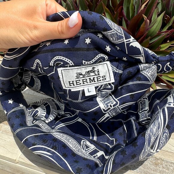 Hermes Hairband - 100% Silk- Size L - Like New Authentic - Picture 10 of 10